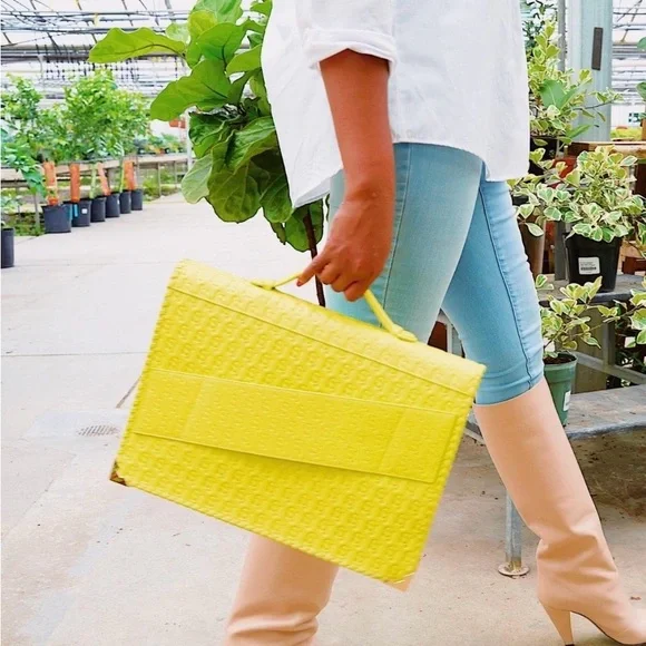 Sassy Jones Neon Yellow Laptop Bag - Picture 3 of 6